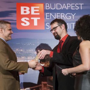 Young Energy CEO of the Year Gergő Lencsés GE Power, Laszlo Varró, IEA